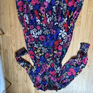 Aqua midi dress floral